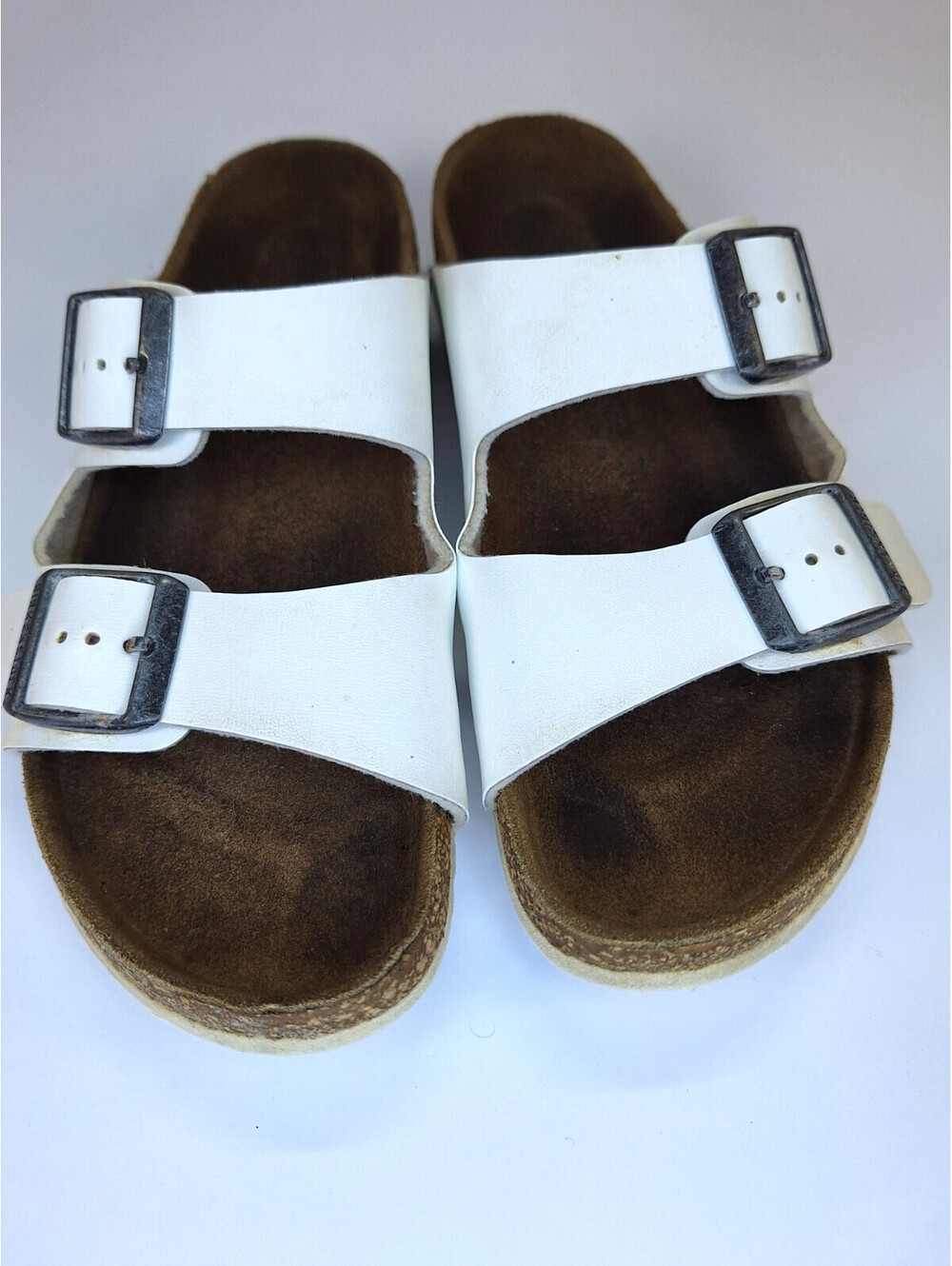 Birkenstock Arizona BS White Birko-Flor Sandals Unisex  Size 24‎ US 8